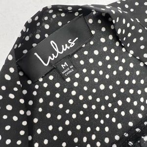 Black Longe Sleeve With White Dots. Lulus. Medium, great condition.